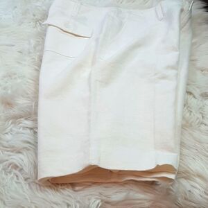 Y2K Liz Claiborne Bermuda Shorts 55%Linen‎  45% Cotton Sz 4 New